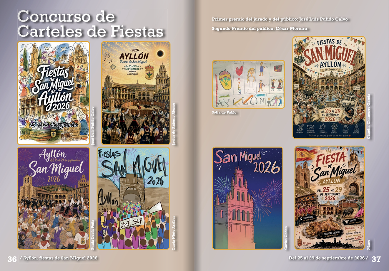 Carteles Fiestas Ayllón 2026 por José Luis Pulido Calvo