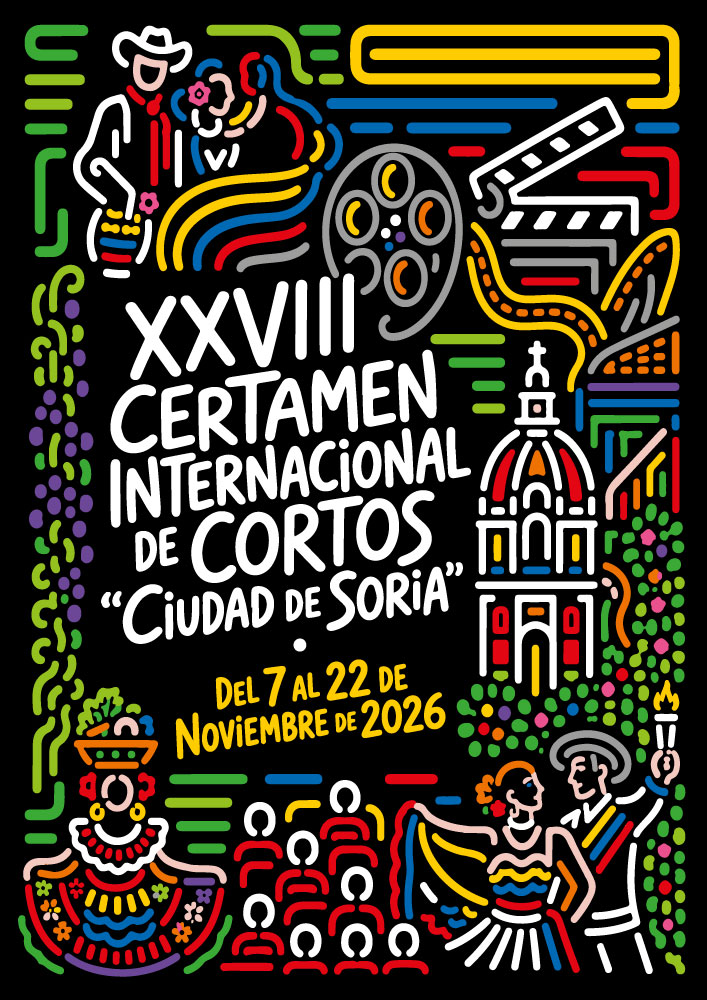Cartel del Concurso de Carteles del XXVIII Certamen Internacional de Cortos Ciudad de Soria 2026 por José Luis Pulido Calvo