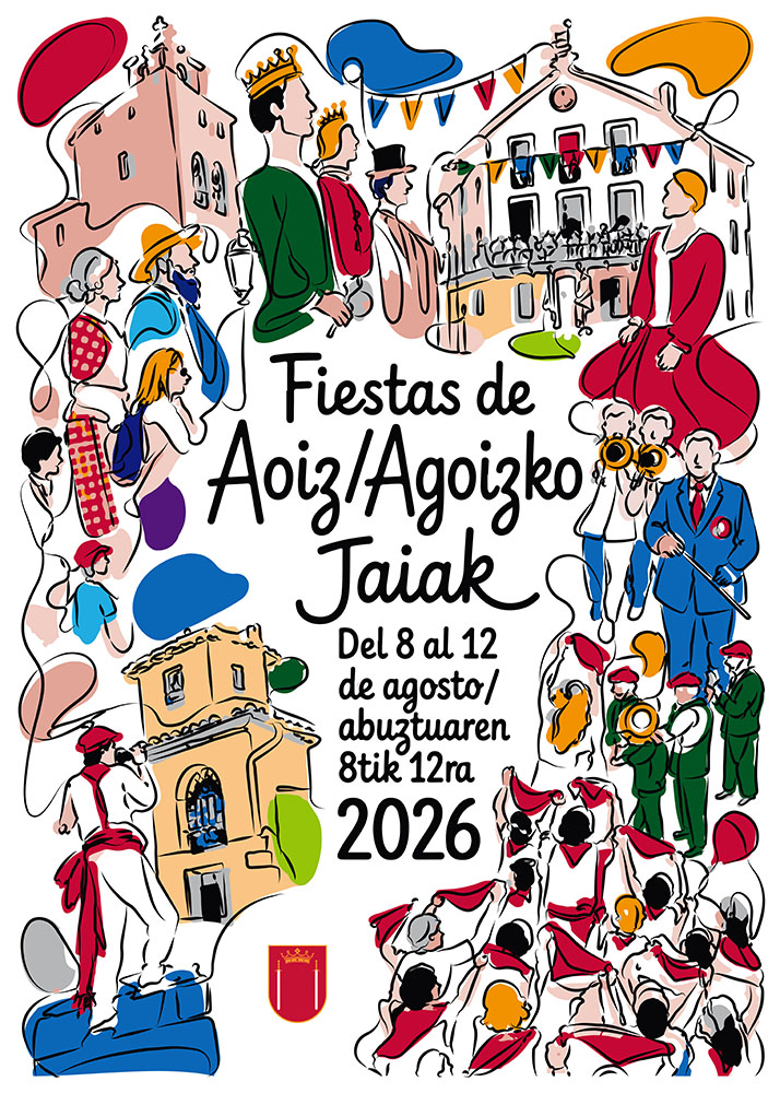 Cartel de las Fiestas de Aoiz 2026 por José Luis Pulido Calvo