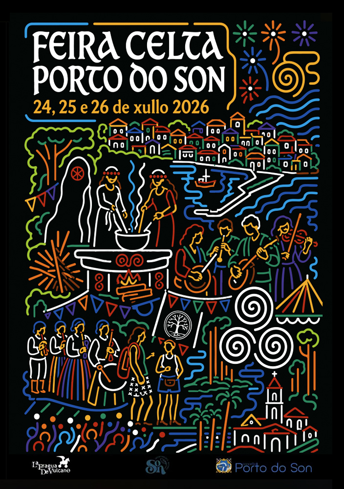 Cartel de la Feria Celta de Porto do Son 2026 por José Luis Pulido Calvo